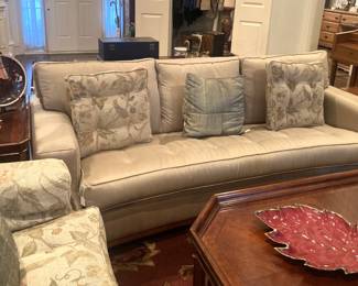 Sofa; decorative pillows