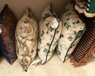 Some of the many pillows