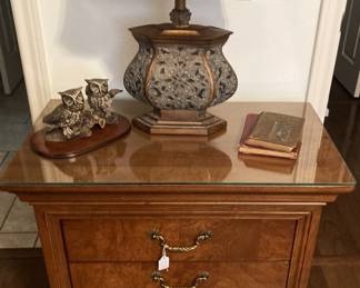 Unique lamp; nightstand