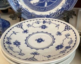 "Denmark" dessert plates from England