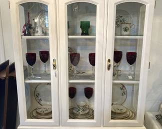White china cabinet