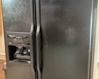 Black side-by-side refrigerator