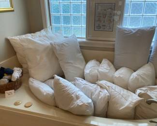 Tub of pillows