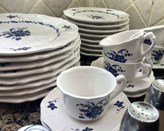40 pieces - blue & white dishes - made in Portugal