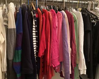 Some of the many women's clothes