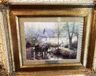 Framed art by Thomas Kinkade, "Painter of Light"