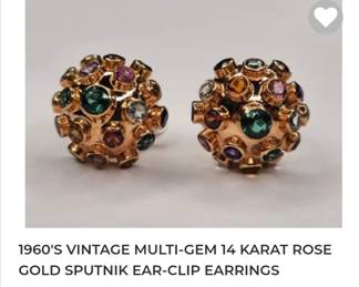 14k sputnik earrings