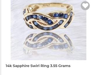 Vintage 14k sapphire ring