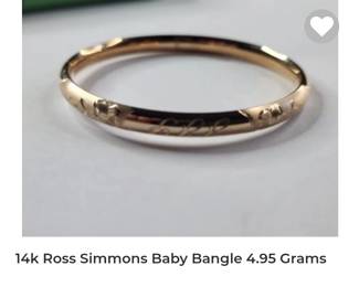 14k ross simons baby bangle