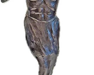 Bronze on wood base. Artist is Troy Anderson