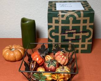 Glass Fruit Ornaments and Fall Decor 18 Pcs