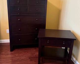 Bedroom Dresser And Bedside Table 2 Matching pcsBUYNOW$250 RESERVE$200 BP 10