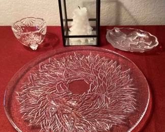 Williams Sonoma Bay Leaf Serving Dish Mikasa Candy Dishes  Candle 5 pcs