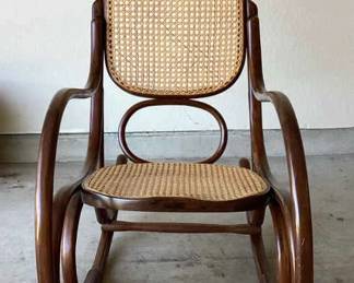 Bentwood Rocking Chair Caned Seat And Back 