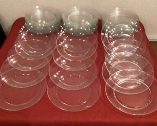Arcoroc France Clear Glass Salad Plates 