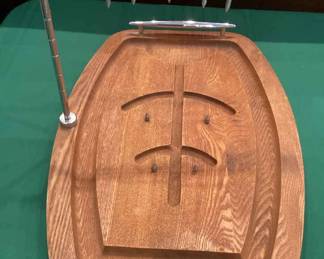 Vintage Goodwood Walnut Carving Board With Handles And Meat Holder