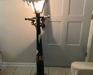 Life size lighted lamp post Christmas decor