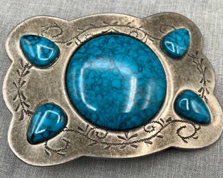 Turquoise belt buckle