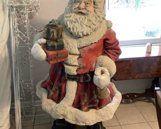 Almost life size plaster Santa