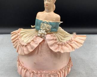 Vintage doll pin cushion