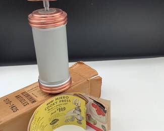 Vintage Original Aluminum Mirro Cooky Press 1950s 