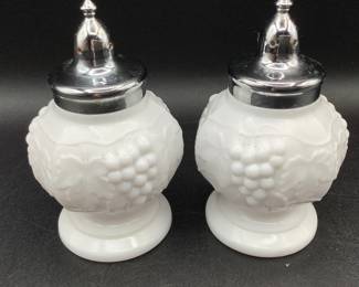 Imperial milk glass salt / pepper