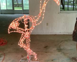 5 ft tall lighted flamingo