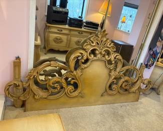 VINTAGE MCM HEADBOARD & FOOTBOARD 