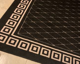 Black and white rug
