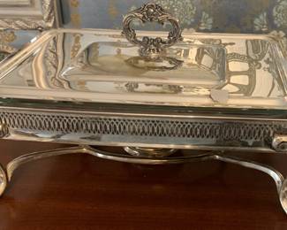 Silver casserole dish