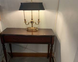 Foyer table and lamp