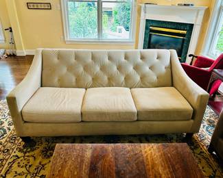 Max Home Tufted Back Three Cushion Sofa