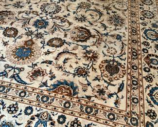 Hand woven Kashan Rug.  10'2" x 14'.