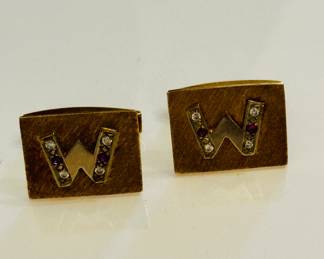 Gold cufflinks
