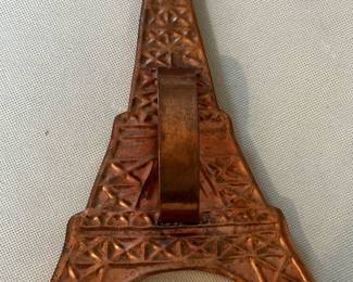 Copper Eiffel Tower cookie cutter