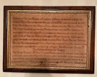 Early 19th Century Cross Stitch Articles of Religion