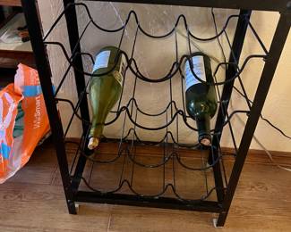 Wine bottle table and rack