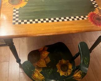 Hand painted table and chair 