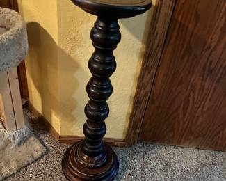 Vintage Turned Wood Plant Stand