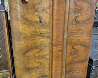 English Art Deco wardrobes c1920, set of two by Schrager Brothers