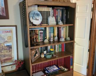 VARIETY OF BOOKS AND BOOK CASES, STORAGE