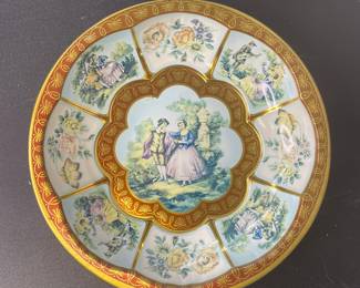 Dahr Decorated Ware metal decorative tray England vintage 