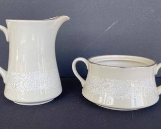 Gorham Bridal Bouquet sugar & creamer 