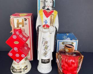 Vintage Ezra Brooks Whiskey Decanters 