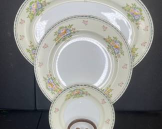 Vintage Mieto hand painted floral dinnerware Japan