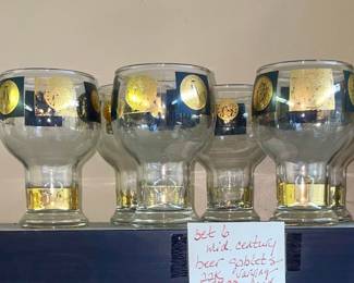 Vintage MCM beer goblets 