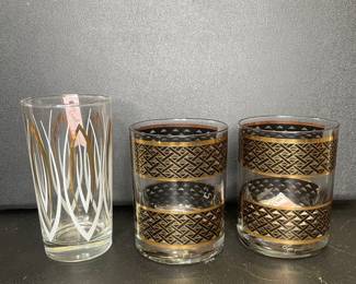 Vintage culver style MCM glassware 