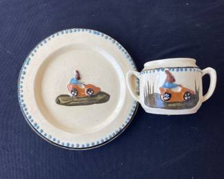 Vintage Czech Pottery bowl & mug 