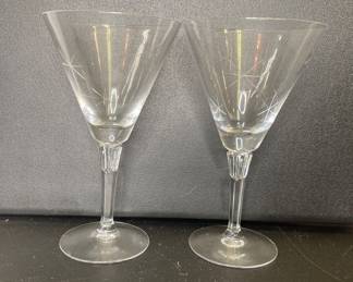 Vintage Fostoria Crystal Evening Star etched glass