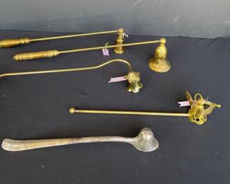 Vintage brass & silver candle snuffers 